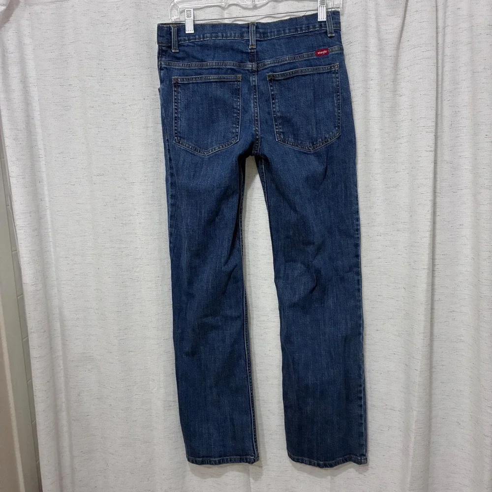 Wrangler Girls Size 16 Regular Straight Leg Jeans Medium Wash Denim